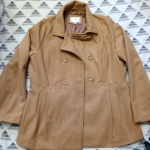 Camel Colored Pea Coat Size XXL Juniors
